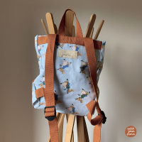 Peter Rabbit Mini Courier Backpack blue with print